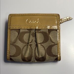 Coach Brown and Tan Wallet